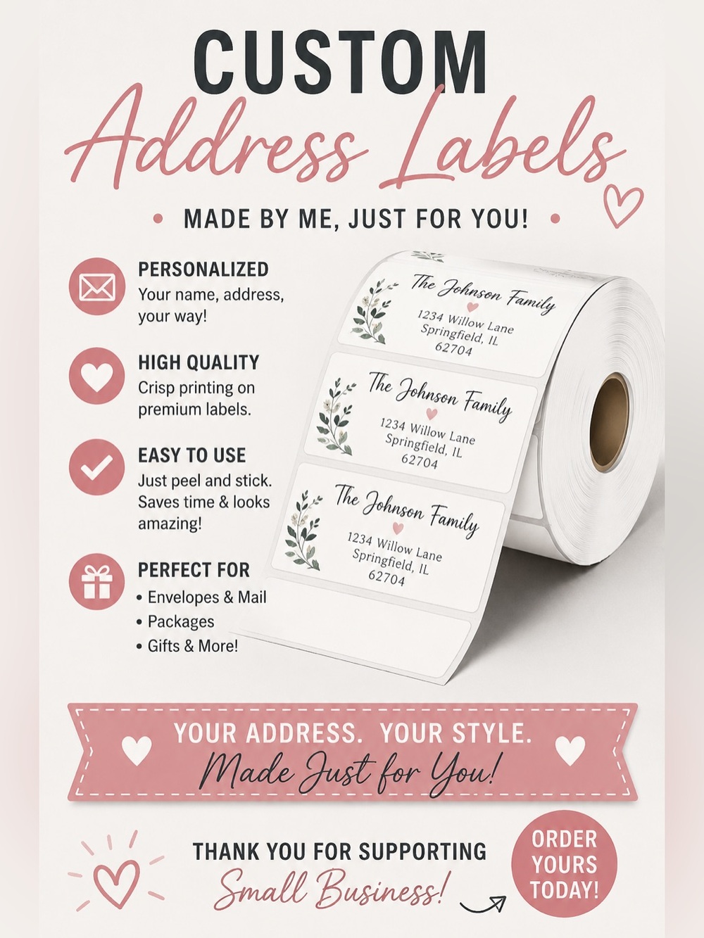 Custom Address Labels-200ct